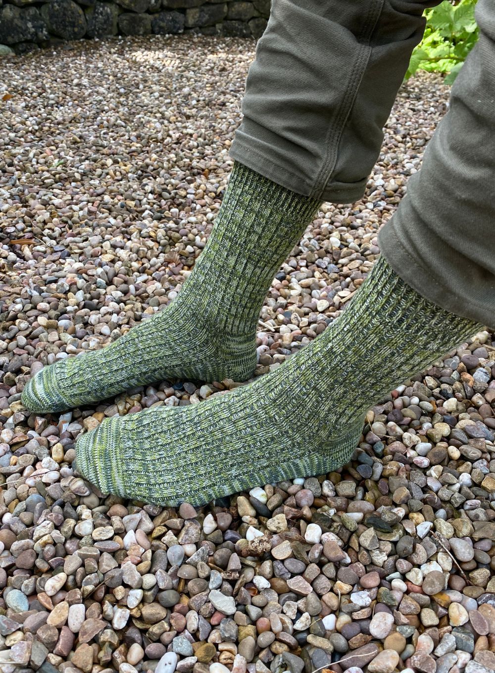 Yorkshire Made Green Wool Socks